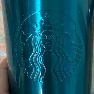 Starbucks Teal Metal Tumbler